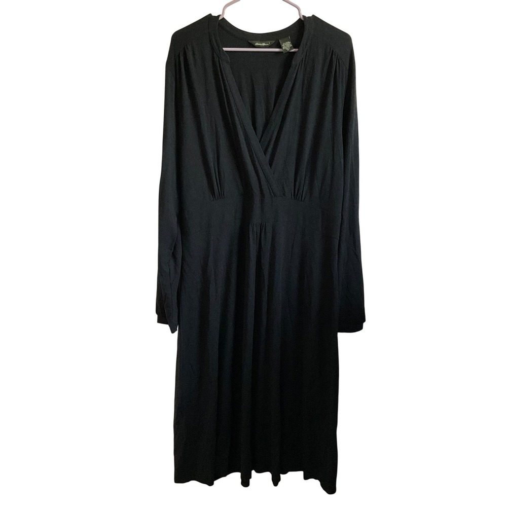 Eddie Bauer Dark Grey Midi/Maxi Length Sweater Dress - Size XL Tall